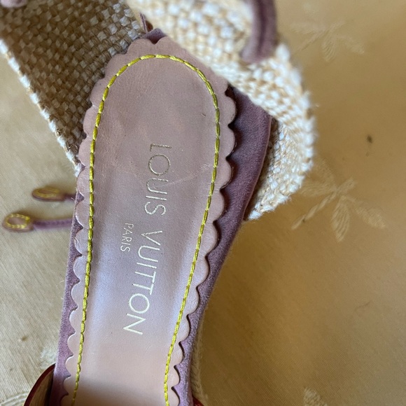 Authentic Louis Vuitton Tie Up Wedges - Picture 5 of 6